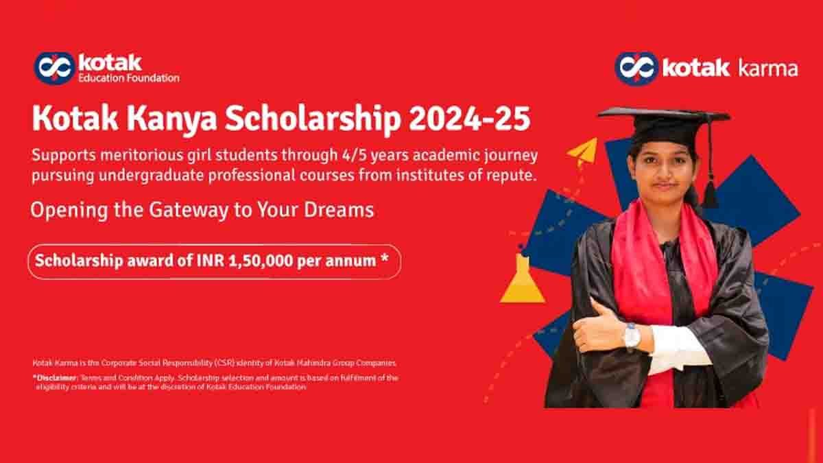 Kotak Kanya Scholarship 2025 – Girl Students Applying Online for Professional Course Financial Aid