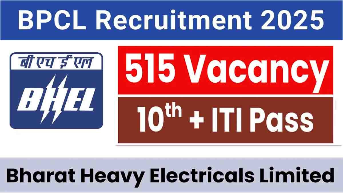 BHEL Apprentice Recruitment 2025 – Apply Online for 515 ITI Posts