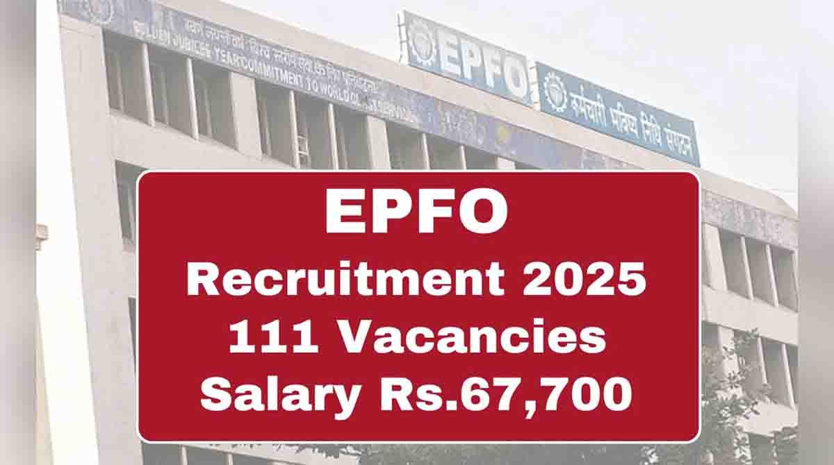 EPFO Recruitment Notification 2025 for Auditor and Junior Engineer Posts