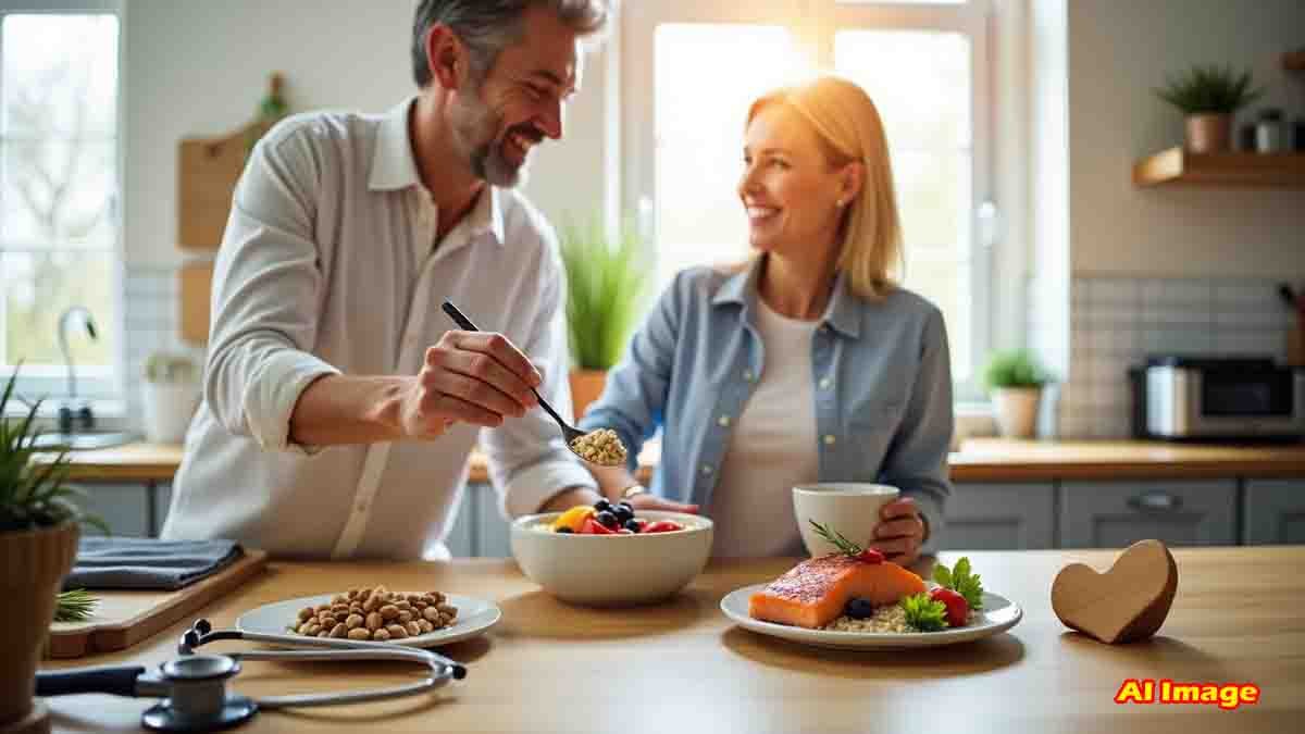 Healthy Heart Breakfast with Oats, Nuts, and Fish – Natural Cholesterol Control