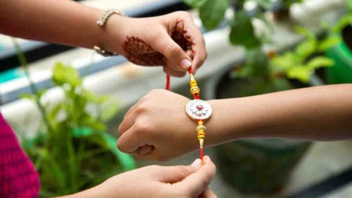 Raksha Bandhan 2025 - Rakhi Tying Ceremony with Puja Thali and Sacred Bond