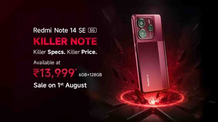 Redmi Note 14 SE 5G smartphone with AMOLED display, triple camera, and Dolby audio launched in India