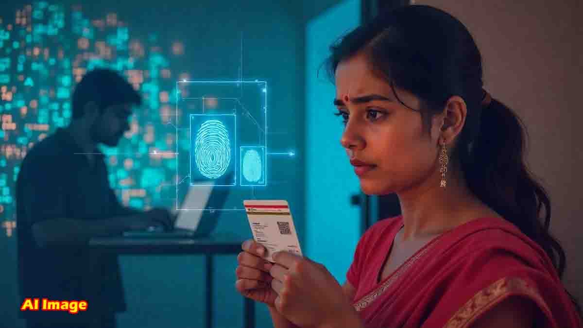 Aadhaar card cyber fraud biometric scam in India