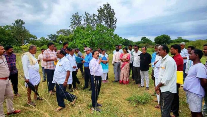 District officials inspect disputed land near Pulasanivoddu for explosives storage unit - Local News