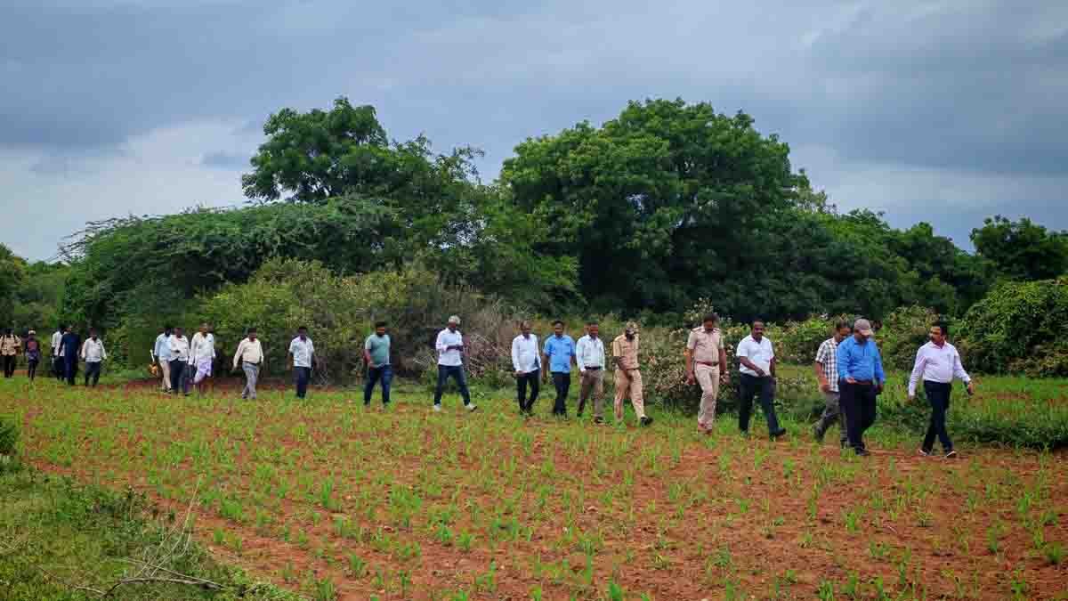 District officials inspect disputed land near Pulasanivoddu for explosives storage unit - Local News
