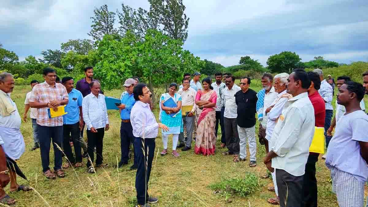 District officials inspect disputed land near Pulasanivoddu for explosives storage unit - Local News