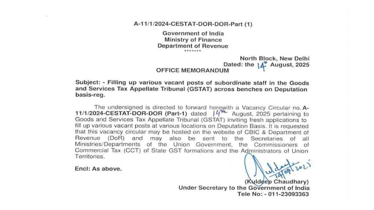 Income Tax Department Recruitment 2025 notification for stenographer and law assistant vacancies