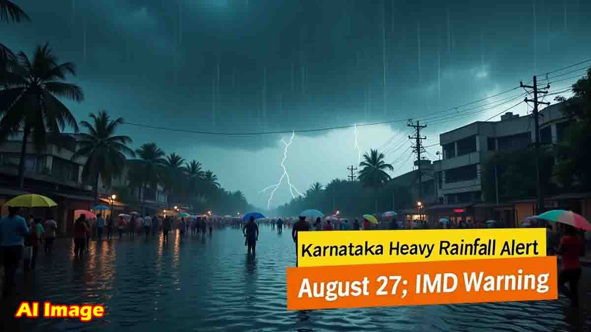 Karnataka Rainfall : ಕರ್ನಾಟಕಕ್ಕೆ ಮತ್ತೆ ಮಳೆ: ಆಗಸ್ಟ್ 27 ರಿಂದ ರಾಜ್ಯಾದ್ಯಂತ ಭಾರೀ ಮಳೆ, ಅಲರ್ಟ್ ಘೋಷಣೆ..! 1 Heavy rains in Karnataka from August 27, IMD issues Yellow and Orange alerts for coastal and interior districts - Karnataka Rainfall