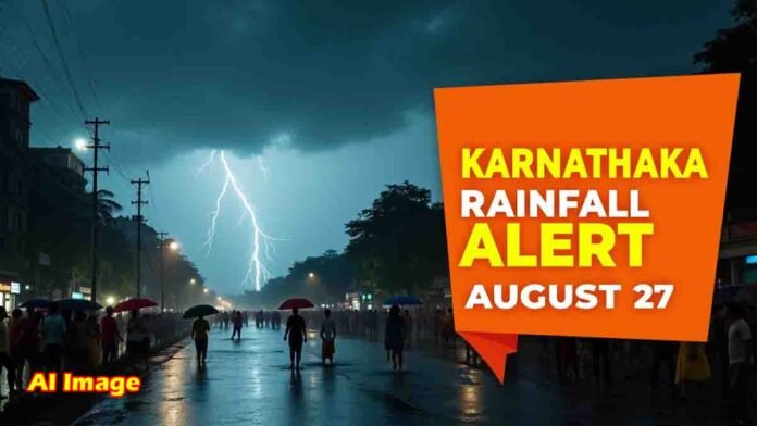Karnataka Rainfall 2 Heavy rains in Karnataka from August 27, IMD issues Yellow and Orange alerts for coastal and interior districts - Karnataka Rainfall