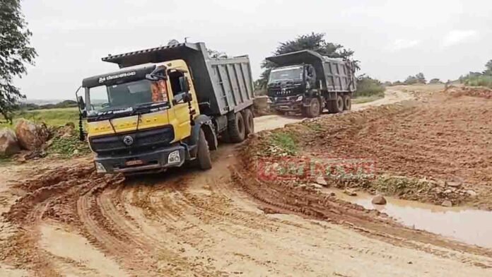 Gudibande Polampalli Road Damage Due to Tipper Trucks and Quarrying - Local News