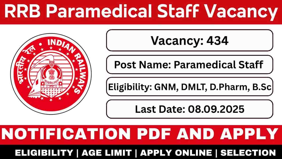 RRB Recruitment 2025 : ರೈಲ್ವೆ ಇಲಾಖೆಯಲ್ಲಿ ಬಂಪರ್ ಉದ್ಯೋಗಾವಕಾಶ! 434 ಹುದ್ದೆಗಳಿಗೆ ಅರ್ಜಿ ಆಹ್ವಾನ, ಮಾಹಿತಿ ಇಲ್ಲಿದೆ ನೋಡಿ..! 1 RRB Recruitment 2025 – 434 Vacancies for Pharmacist and Nursing Superintendent in Indian Railways