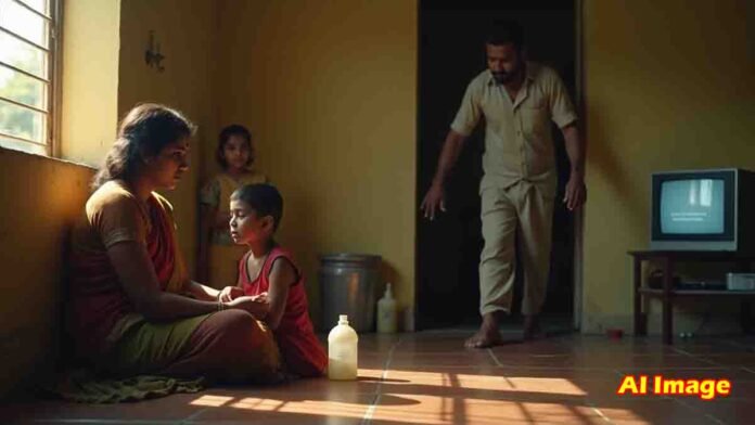 Telangana Mahabubabad TV serial family dispute wife suicide attempt with son hospitalized