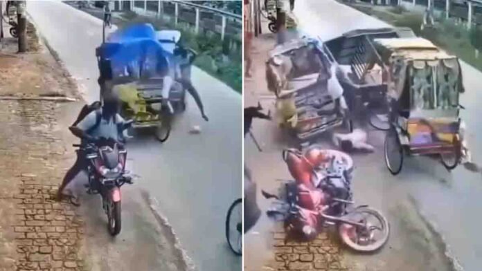 Viral video shows e-rickshaw crashing into auto rickshaw in Delhi, passengers injured but no deaths, highlighting importance of road safety