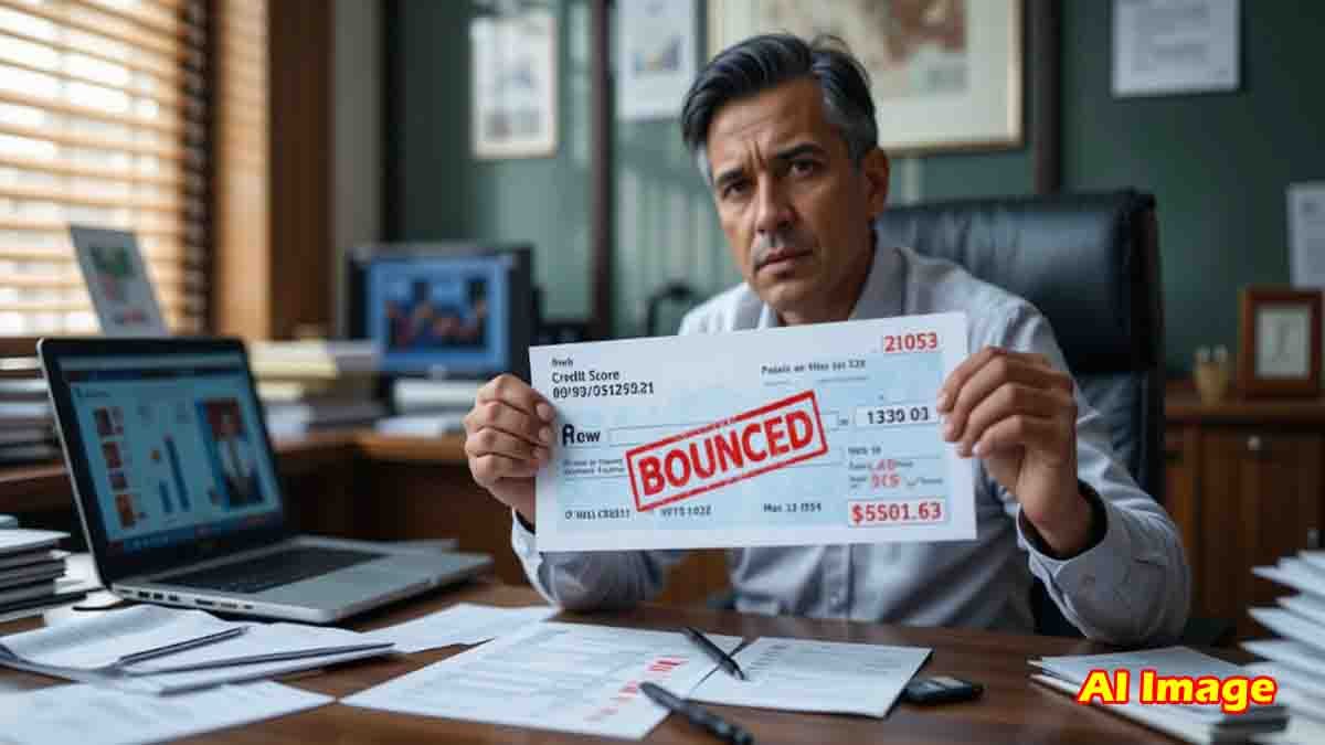 Cheque bounce impact on CIBIL credit score in India