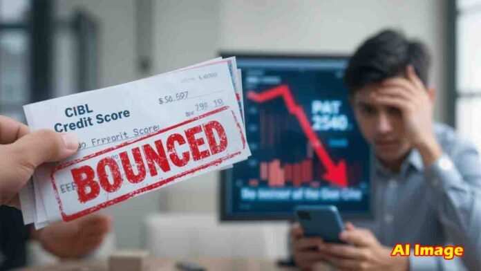 Cheque bounce impact on CIBIL credit score in India