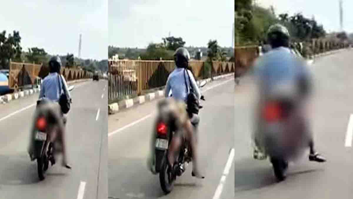 Accident : ನಾಗ್ಪುರದಲ್ಲಿ ಹೃದಯ ಕಲುಕುವ ಘಟನೆ: ರಸ್ತೆ ಅಪಘಾತದಲ್ಲಿ ಮೃತಪಟ್ಟ ಪತ್ನಿಯ ಶವವನ್ನು ಬೈಕ್ನಲ್ಲಿ ಕೊಂಡೊಯ್ದ ಪತಿ..! 1 Heartbroken husband carrying wife’s dead body on bike after Nagpur Raksha Bandhan accident