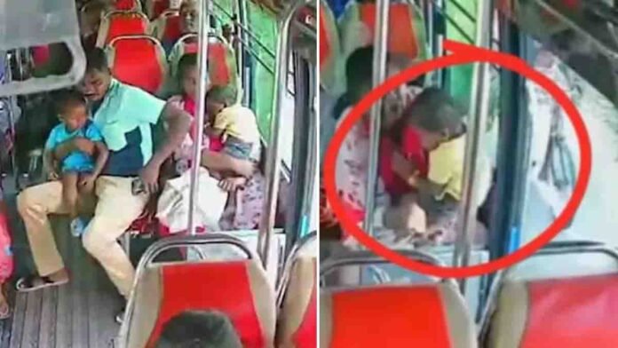 Baby Falls from Bus During Sudden Brake in Tamil Nadu – Viral Video