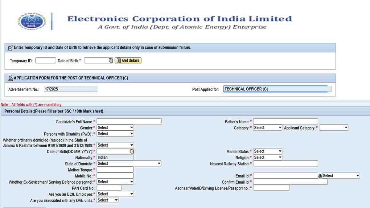 ECIL Recruitment 2025 : ಎಂಜಿನಿಯರಿಂಗ್ ವಿದ್ಯಾರ್ಥಿಗಳಿಗೆ ECIL ನಲ್ಲಿ ಸರ್ಕಾರಿ ಉದ್ಯೋಗ, ಸೆಪ್ಟೆಂಬರ್ 22 ಕೊನೆಯ ದಿನ..! 3 ECIL Recruitment 2025 – Technical Officer government job notification for 160 vacancies, apply online before September 22
