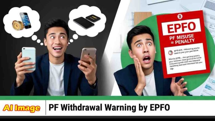 EPFO warns employees about PF misuse 0 EPFO warning on PF withdrawal misuse – Rules, Penalty, and Valid Reasons to Withdraw Provident Fund Money