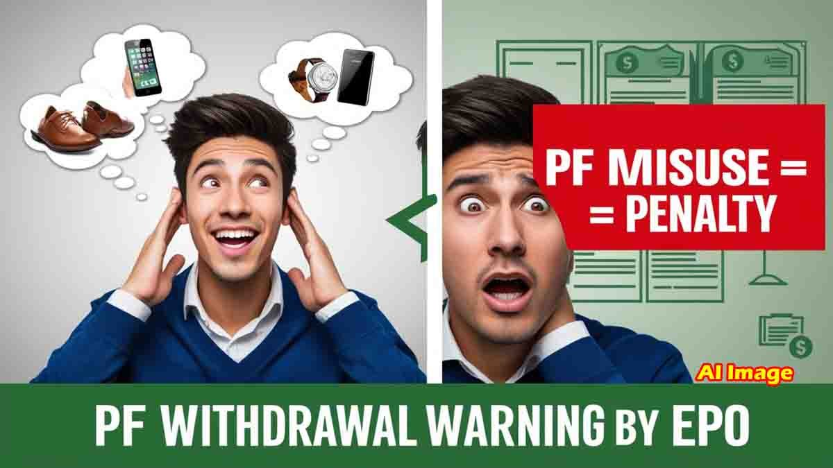 PF Withdrawal : ಪಿಎಫ್ ಹಣವನ್ನು ಅನಗತ್ಯ ಖರ್ಚುಗಳಿಗೆ ಬಳಸುತ್ತಿದ್ದೀರಾ? ಇಪಿಎಫ್ಒ ನೀಡಿದ ಗಂಭೀರ ಎಚ್ಚರಿಕೆ ಇಲ್ಲಿದೆ..! 1 EPFO warning on PF withdrawal misuse – Rules, Penalty, and Valid Reasons to Withdraw Provident Fund Money