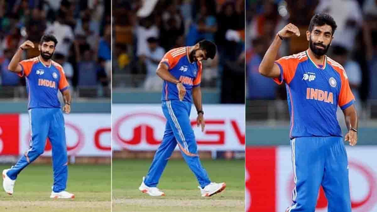 Jasprit Bumrah plane crash celebration after dismissing Haris Rauf in Asia Cup 2025 Final