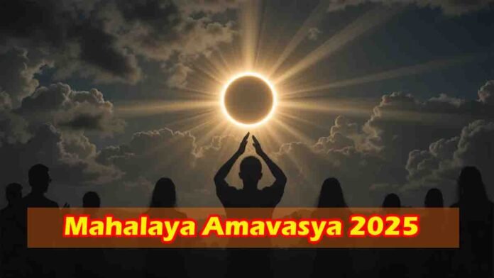 People performing rituals and offering prayers on Mahalaya Amavasya 2025