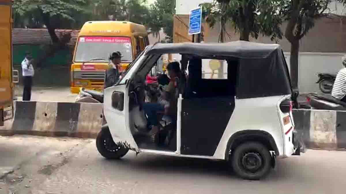 Inspiring viral video of a mother driving an auto with her little child on her lap, symbolizing sacrifice, courage, and unconditional love
