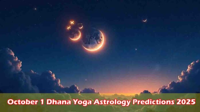 October 1 Chandra-Mangala conjunction Dhana Yoga astrology predictions lucky zodiac signs wealth and prosperity