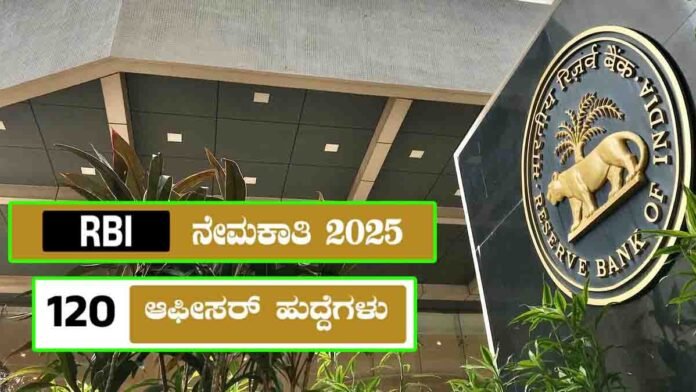 RBI Recruitment 2025 – Apply Online for 120 Officer Posts before September 30