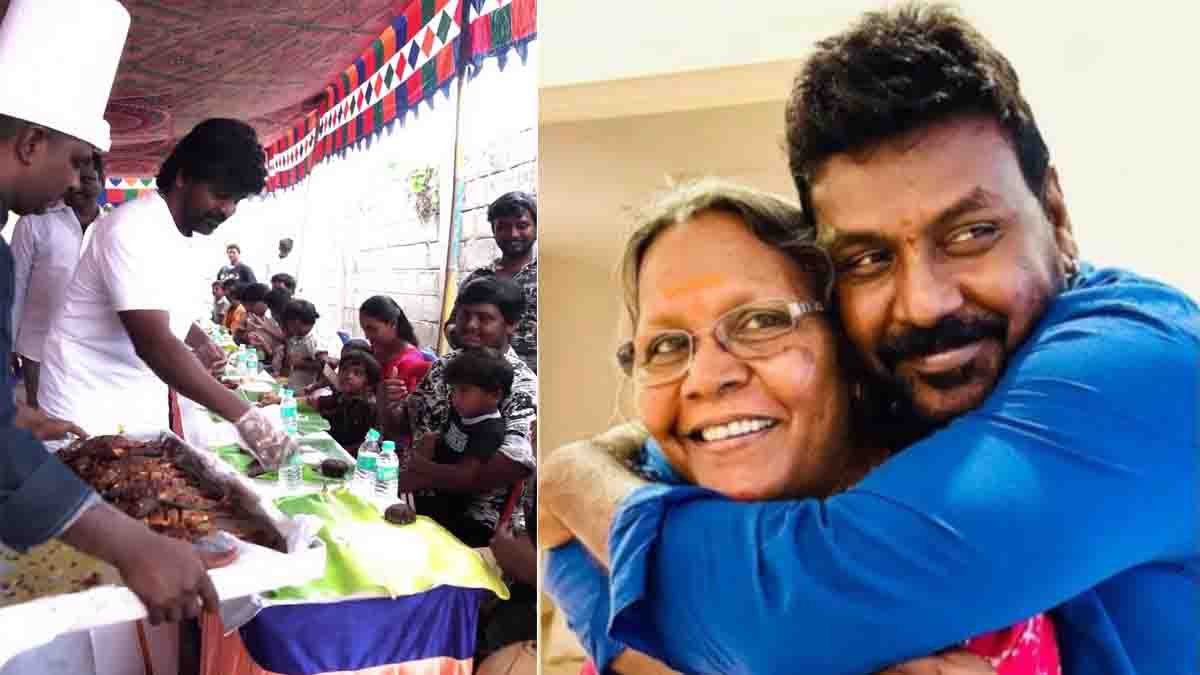 Raghava Lawrence : ಅಭಿಮಾನಿಗಳ ಹೃದಯ ಗೆದ್ದ ನಟ ಲಾರೆನ್ಸ್, ಬಡ ಮಕ್ಕಳಿಗೆ ರುಚಿಕರ ಊಟ ನೀಡಿದ ಮಾನವೀಯ ಹೆಜ್ಜೆ..! 1 Tamil actor Raghava Lawrence serving delicious food to poor children in Kanmani Annadhana Virudhi program