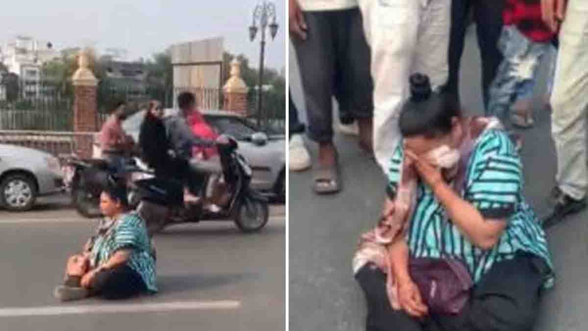 Pani Puri - ಪಾನಿಪುರಿಗಾಗಿ ರಸ್ತೆಯಲ್ಲೇ ಪ್ರತಿಭಟನೆ, ಟ್ರಾಫಿಕ್ ಜಾಮ್! ನಿಜಕ್ಕೂ ಆಗಿದ್ದೇನು? 1 Young woman blocks traffic in Vadodara over pani puri dispute, viral video on social media