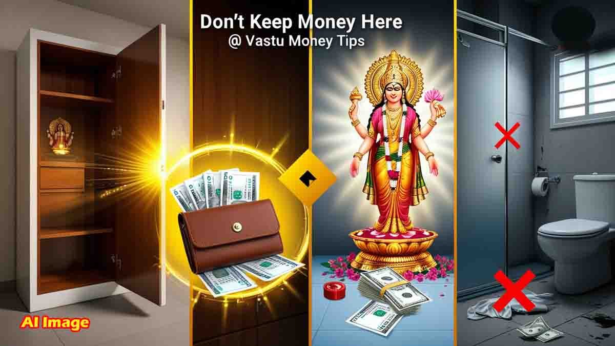 Vastu Tips : ಹಣ ಇಡುವ ಸ್ಥಳದ ಬಗ್ಗೆ ಎಚ್ಚರವಿರಲಿ, ಈ 4 ಸ್ಥಳಗಳಲ್ಲಿ ಹಣವಿಟ್ಟರೆ ದಾರಿದ್ರ್ಯ ಗ್ಯಾರಂಟಿ..! 1 Vastu tips for keeping money – avoid toilets, dirty places, and improper storage for financial prosperity