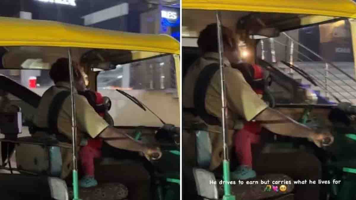 Bangalore auto driver carrying his little child while driving, viral heartwarming video of father’s love
