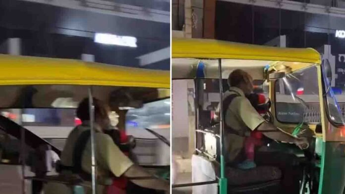 Bangalore auto driver carrying his little child while driving, viral heartwarming video of father’s love