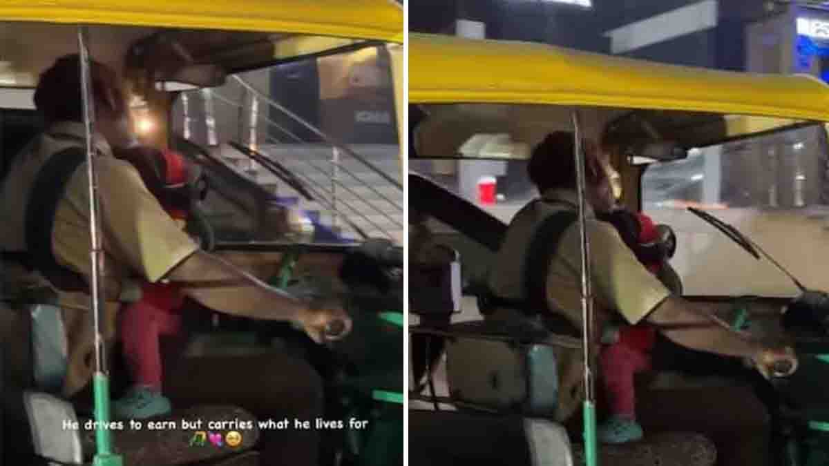 Bangalore auto driver carrying his little child while driving, viral heartwarming video of father’s love