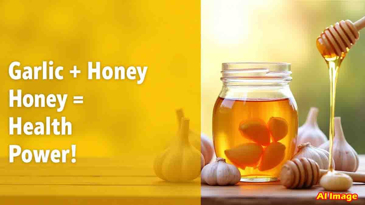 Garlic and honey mixture in a glass jar, boosting immunity and heart health naturally - Health Tips