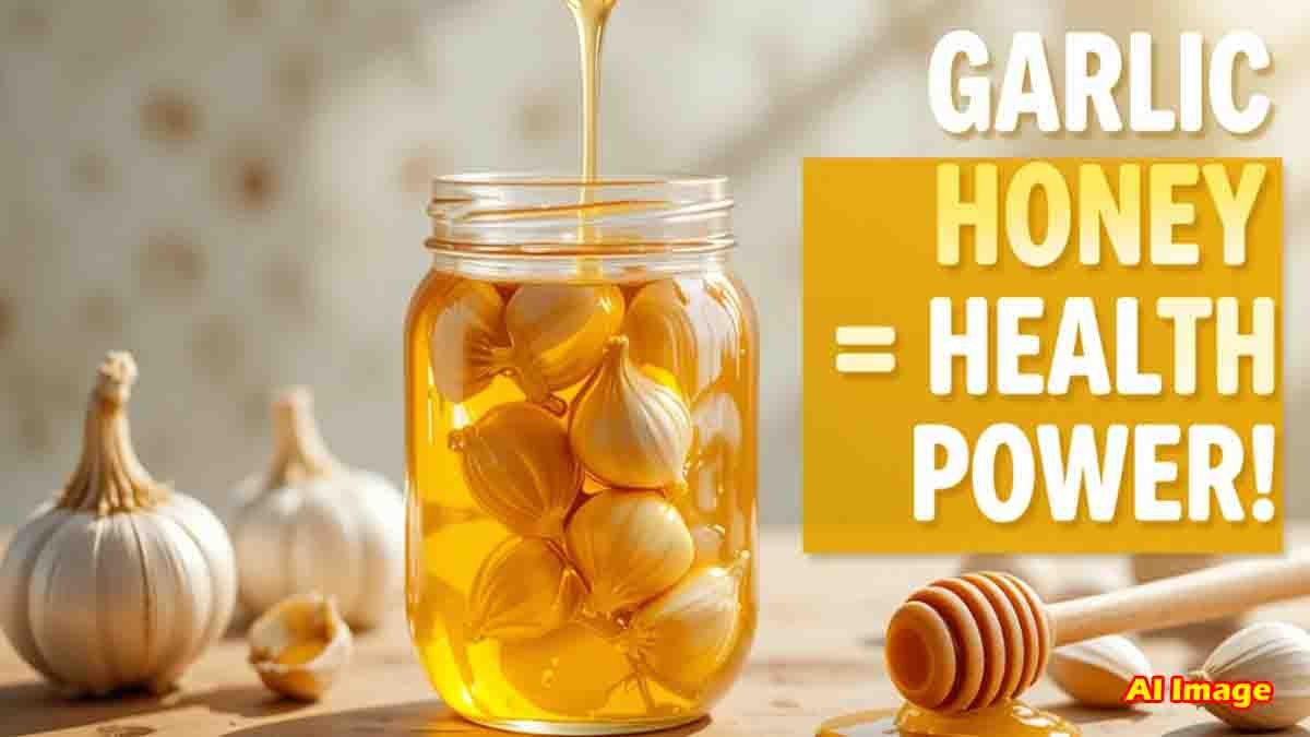 Garlic and honey mixture in a glass jar, boosting immunity and heart health naturally - Health Tips