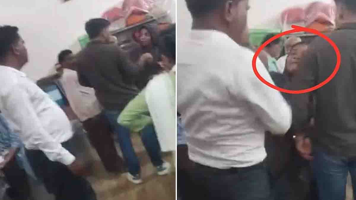 Woman slaps government employee Patwari in Gwalior bribery case viral video