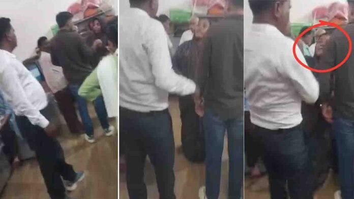 Woman slaps government employee Patwari in Gwalior bribery case viral video