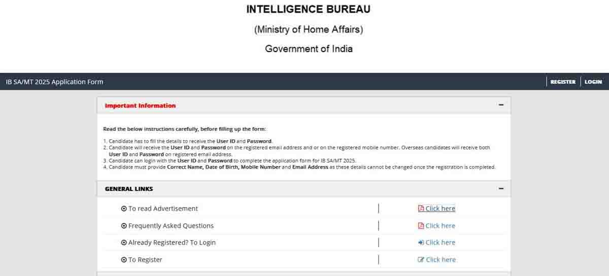 Intelligence Bureau : 10th ಪಾಸಾದವರಿಗೆ ಗುಡ್ ನ್ಯೂಸ್: ಇಂಟೆಲಿಜೆನ್ಸ್ ಬ್ಯೂರೋ ನೇಮಕಾತಿ ಅಧಿಸೂಚನೆ ಬಿಡುಗಡೆ…! 2 Intelligence Bureau Recruitment 2025 – 455 Security Assistant Vacancies