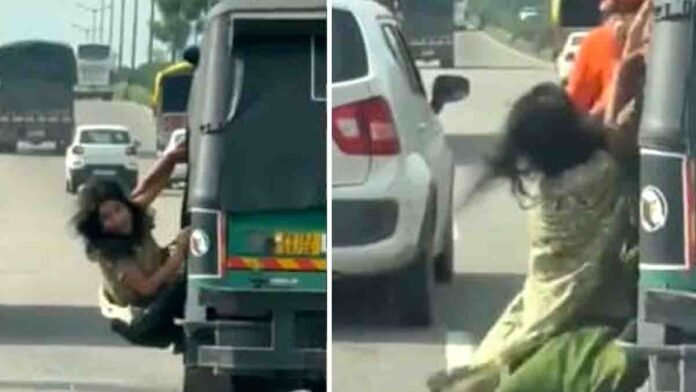 ludhiana-woman-foils-robbery 0 Brave Woman Foils Robbery Attempt in Ludhiana Auto – Punjab Crime Viral Video
