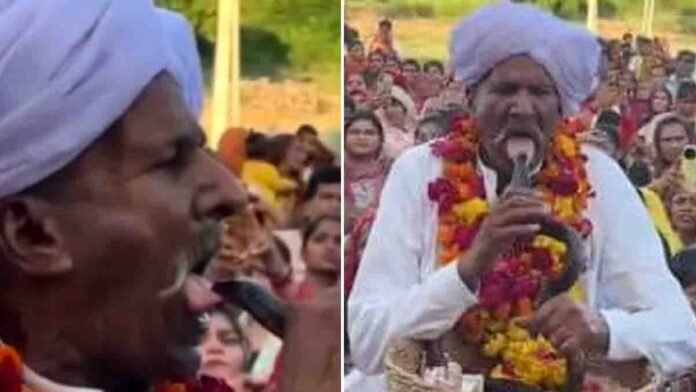 Tejaji Maharaj procession in Rajasthan viral video, man drinks milk with snake, snake bite on tongue, religious ritual and faith vs science debate