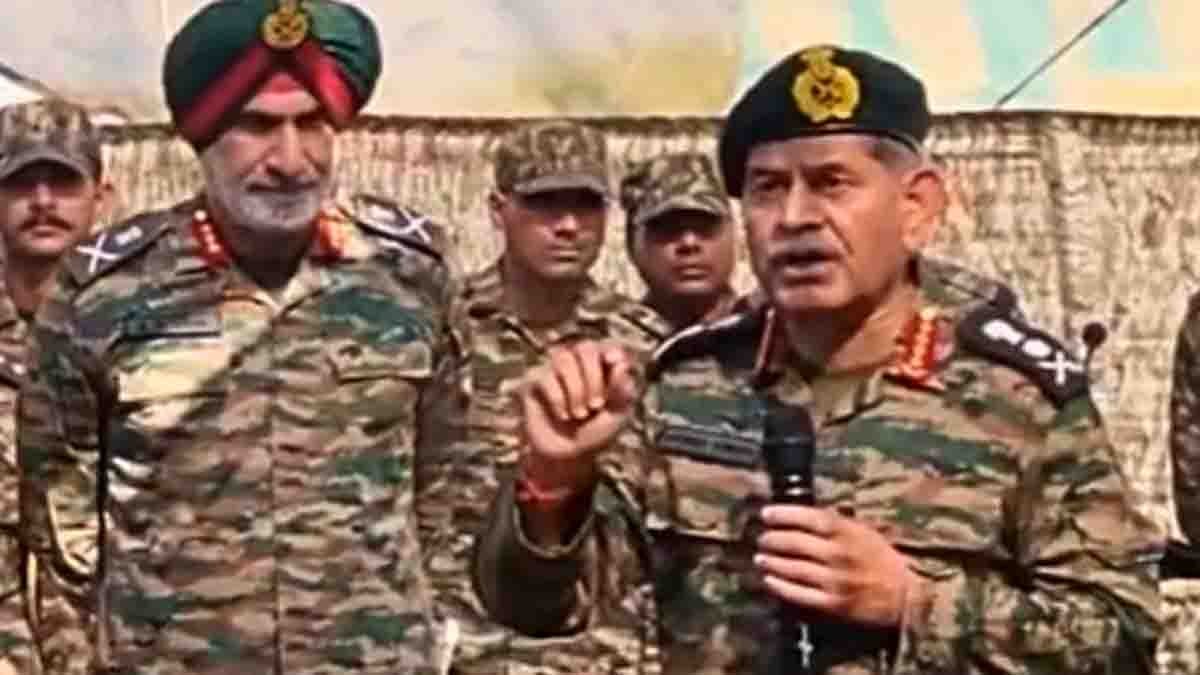 Indian Army Chief Upendra Dwivedi warns Pakistan stop terrorism