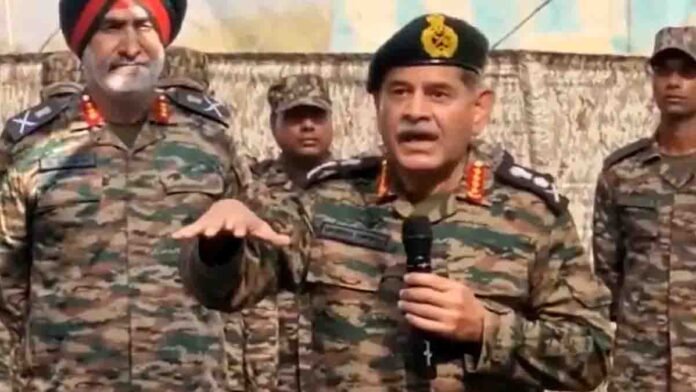 Indian Army Chief Upendra Dwivedi warns Pakistan stop terrorism