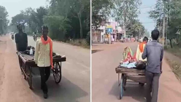 Madhya Pradesh Sheopur Ambulance Negligence 0 Madhya Pradesh Sheopur Ambulance Negligence – Poor Family Carries Patient on Handcart