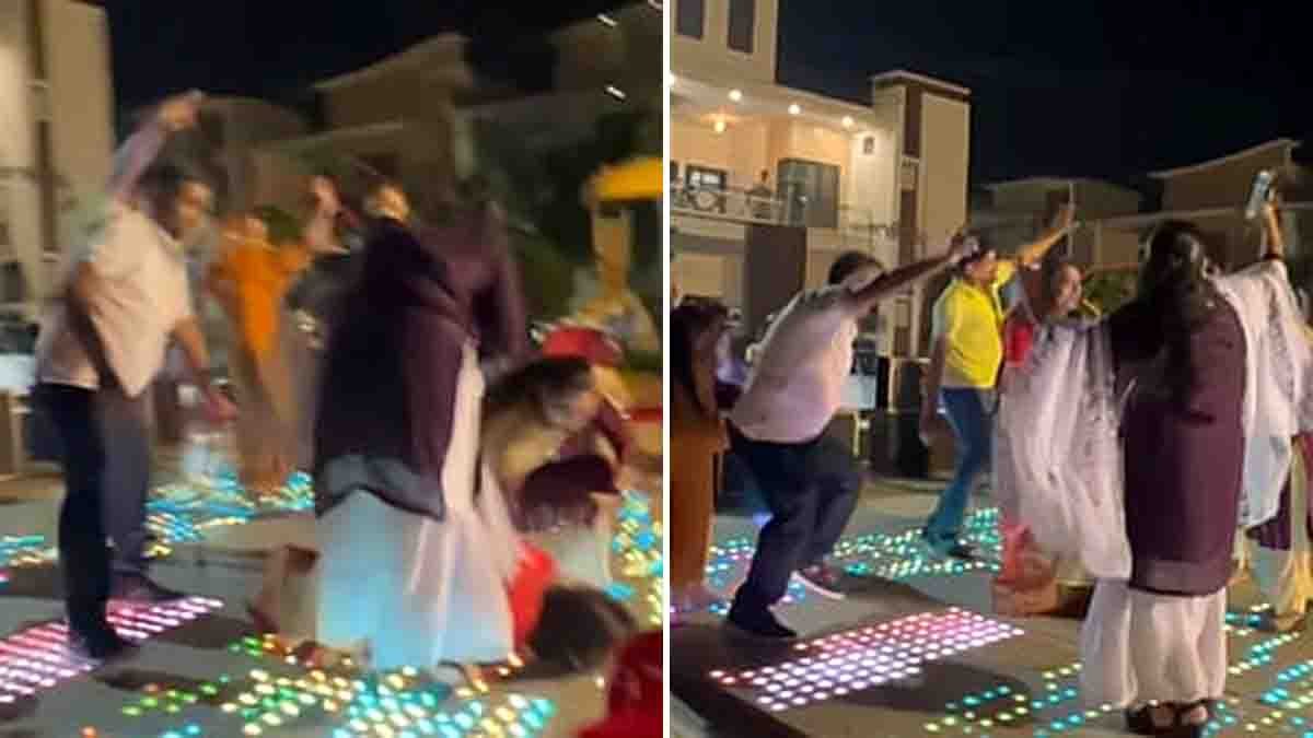 Karwa Chauth : ಕರ್ವಾ ಚೌತ್ ಸಂಭ್ರಮದ ನಡುವೆಯೇ ದುರಂತ: ಕುಣಿಯುತ್ತಲೇ ಕುಸಿದುಬಿದ್ದ ಪಂಜಾಬ್ ಮಹಿಳೆ, ವೈರಲ್ ವಿಡಿಯೋ! 1 Punjab woman collapses while dancing during Karwa Chauth celebrations, tragic viral video from Barnala