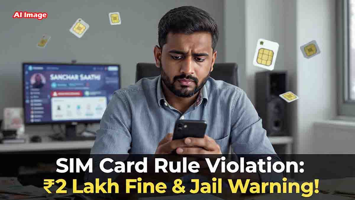 SIM Card : ಸಿಮ್ ಕಾರ್ಡ್ ನಿಯಮ ಉಲ್ಲಂಘನೆ: ಎಚ್ಚರ! ಈ ತಪ್ಪು ಮಾಡಿದರೆ ₹2 ಲಕ್ಷ ದಂಡ, ಜೈಲು ಶಿಕ್ಷೆ ಫಿಕ್ಸ್! 2 SIM Card Rule Violation: ₹2 Lakh Fine & Jail Warning – Check Sanchar Saathi Now