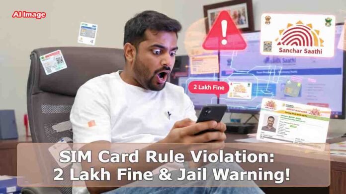 SIM Card Rule Violation 2 SIM Card Rule Violation: ₹2 Lakh Fine & Jail Warning – Check Sanchar Saathi Now