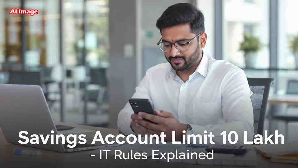 Savings Account : ಸೇವಿಂಗ್ಸ್ ಅಕೌಂಟ್ ವಹಿವಾಟು ಮಿತಿ: ರೂ.10 ಲಕ್ಷ ಮೀರಿದರೆ ಅಪಾಯ ಖಚಿತ, ಐಟಿ ನಿಯಮ ತಿಳಿದಿರಿ! 2 Savings Account ₹10 Lakh Limit – Income Tax Rules Explained