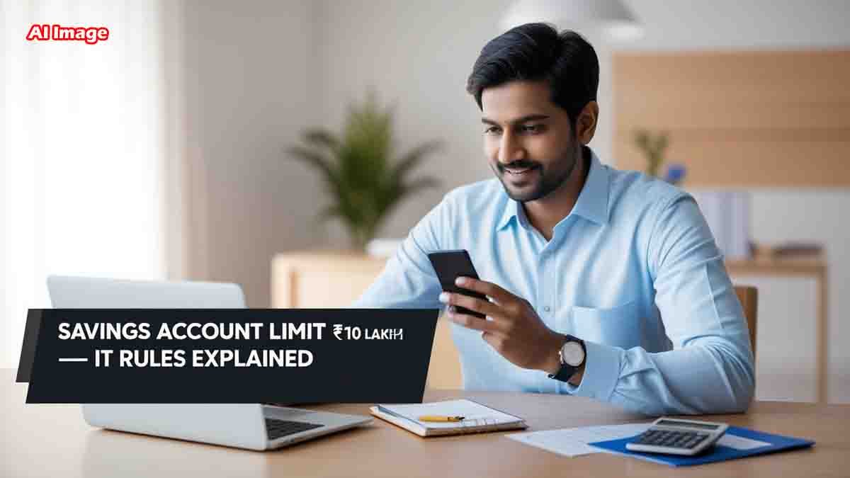 Savings Account : ಸೇವಿಂಗ್ಸ್ ಅಕೌಂಟ್ ವಹಿವಾಟು ಮಿತಿ: ರೂ.10 ಲಕ್ಷ ಮೀರಿದರೆ ಅಪಾಯ ಖಚಿತ, ಐಟಿ ನಿಯಮ ತಿಳಿದಿರಿ! 1 Savings Account ₹10 Lakh Limit – Income Tax Rules Explained